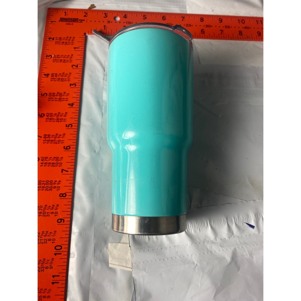 RTIC 30 oz Stainless Steel Tumbler Aqua Teal Insulated Travel Mug with Straw Lid
